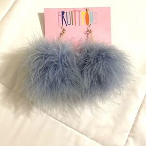 FRUITY POMS Fuzzy Earrings